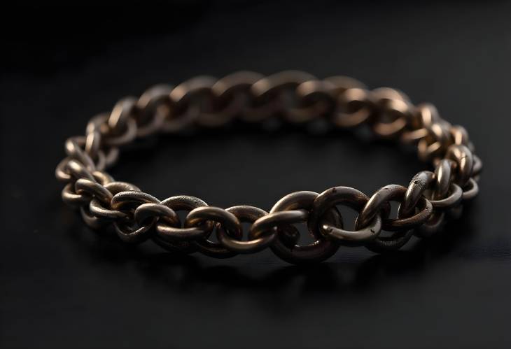 Exquisite CloseUp of Chain Bracelets on Charcoal Background